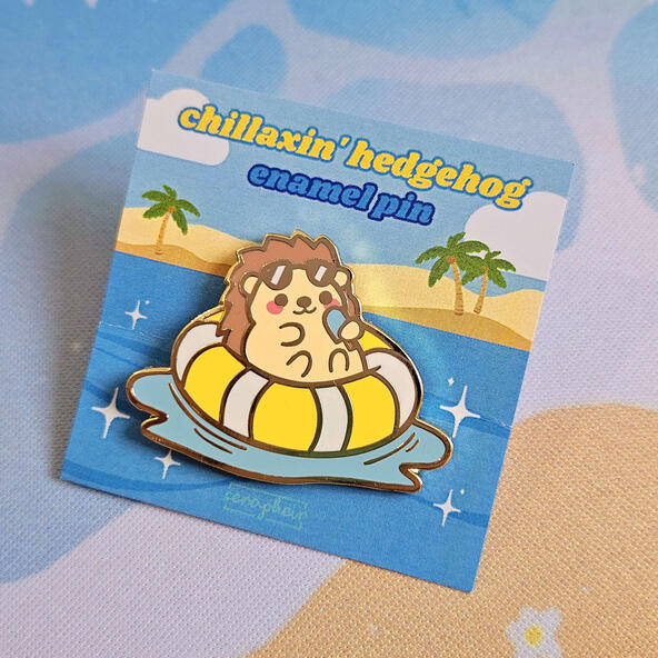 Chillaxin Hedgehog Enamel Pin Chillaxin Hedgehog Enamel Pin